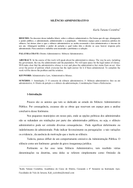 SIL&Ecirc;NCIO ADMINISTRATIVO Karla Tatiane Cezimbra 1