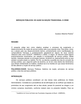 servi&ccedil;os p&uacute;blicos: do auge da no&ccedil;&atilde;o tradicional &agrave; crise