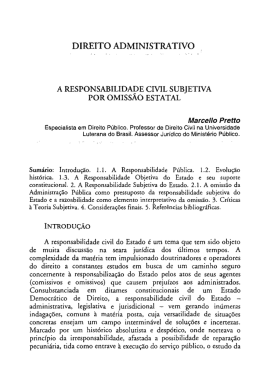 A responsabilidade civil subjetiva por omissao estatal