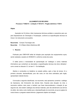 JULGAMENTO DE RECURSO Processo nº 0602/14
