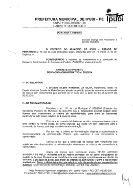 PREFEITURA MUNICIPAL DE IPUBI - PE .