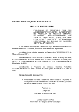 PR&Oacute;-REITORIA DE PESQUISA E P&Oacute;S-GRADUA&Ccedil;&Atilde;O