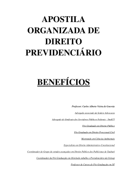 APOSTILA ORGANIZADA DE DIREITO PREVIDENCI&Aacute;RIO
