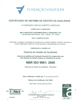 A FUNDAÇÃO CARLOS ALBERTO VANZOLINI
