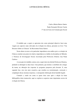 A EVOLU&Ccedil;&Atilde;O DA CI&Ecirc;NCIA Carlos Alberto Barros Santos Paulo Fernando
