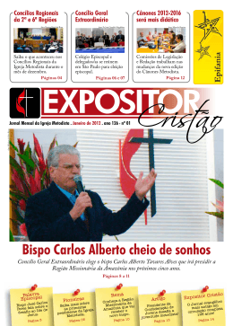 Bispo Carlos Alberto cheio de sonhos