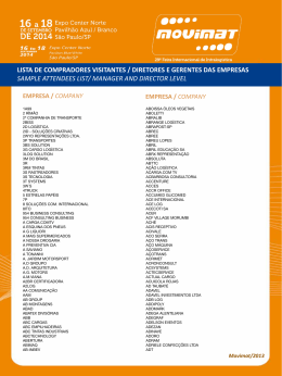 lista de compradores visitantes / diretores e gerentes das empresas