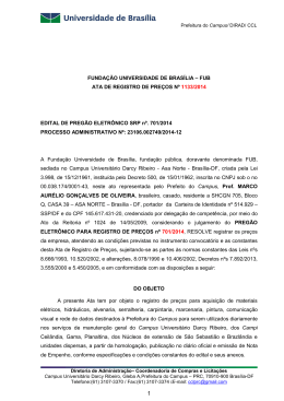 FUNDAÇÃO UNIVERSIDADE DE BRASÍLIA – FUB ATA DE