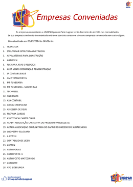 Emp. Conveniadas - Unopar Sete Lagoas