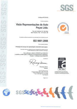 Vis&atilde;o Representa&ccedil;&otilde;es de Auto Pe&ccedil;as Ltda.