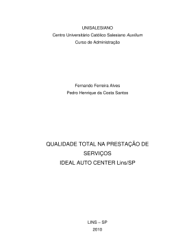 QUALIDADE TOTAL NA PRESTA&Ccedil;&Atilde;O DE