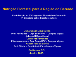 Júlio Cesar Lima Neves - 2º Congresso Florestal no Cerrado