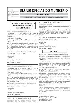 Edi&ccedil;&atilde;o 3817 - Prefeitura Municipal de Uberl&acirc;ndia