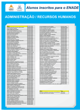 Ingressantes e Concluintes ADMINISTRA&Ccedil;&Atilde;O/RH