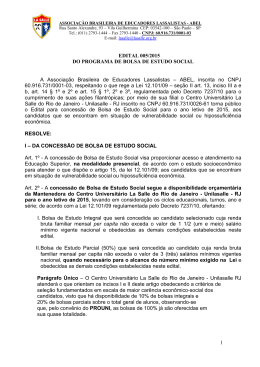 1 EDITAL 005/2015 DO PROGRAMA DE BOLSA DE