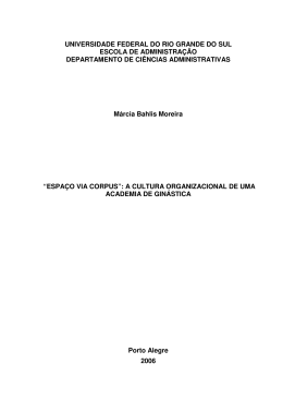 " Espa&ccedil;o via corpus": a cultura organizacional de uma academia de
