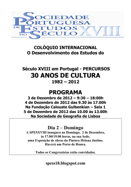 Programa - Sociedade de Geografia de Lisboa