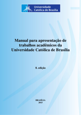 Manual para apresentação de trabalhos acadêmicos