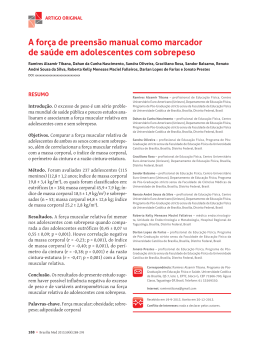 A for&ccedil;a de preens&atilde;o manual como marcador de sa&uacute;de em