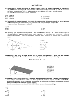 Prova de Matem&Atilde;&iexcl;tica II