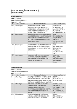 | PROGRAMAÇÃO DETALHADA |