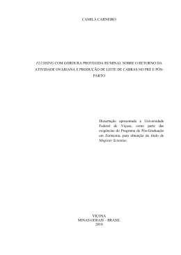 camila carneiro flushing com gordura protegida ruminal sobre