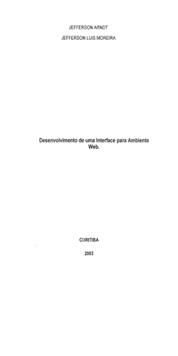 Desenvolvimento de uma Interface para Ambiente - TCC On-line