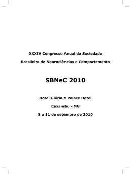 Programa Científico - Sociedade Brasileira de Neurociências e