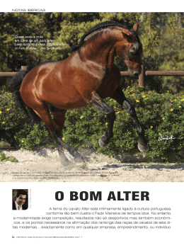 O bOm Alter - Revista Equitação