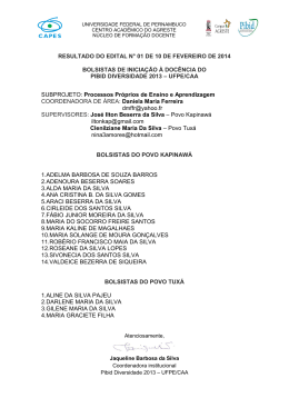 resultado - Universidade Federal de Pernambuco