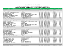 PROUNI 1º Semestre/2014 - Universidade São Francisco