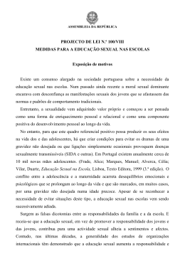 PROJECTO DE LEI N.º 100/VIII MEDIDAS PARA A EDUCAÇÃO