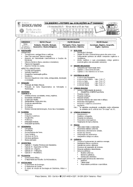 IcALeNo&Aacute;ruo e RoTEiRo das AVALIA&Ccedil;&Otilde;ES de 2&scaron; cHAMAoAI