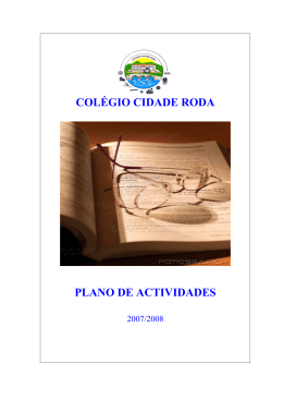 Plano de ActividadeS 2007/2008