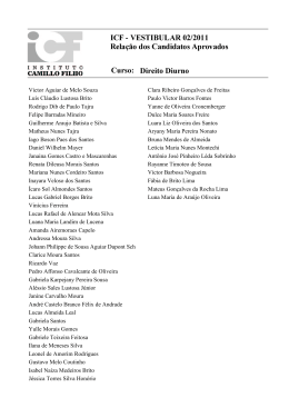 Veja a lista dos aprovados