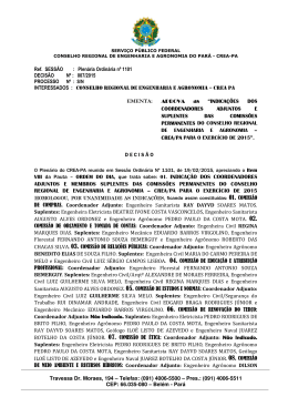 indica&ccedil;&atilde;o dos coordenadores adjuntos e membros - CREA-PA