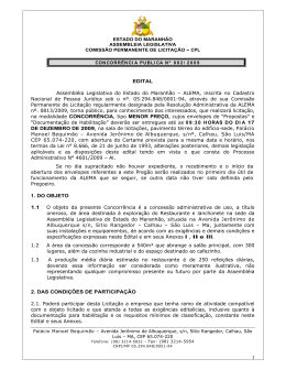 Edital para consulta - Assembleia Legislativa do Estado do Maranhão