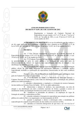 Decreto Nº 8.497, de 4 de agosto de 2015.
