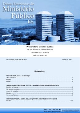 Resultado e Classificação Provisórios - Ministério Público