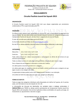 Regulamento - Federação Paulista de Squash