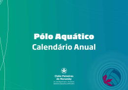 Pólo Aquático Calendário Anual