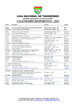 Calendario Esportivo LNT 2013