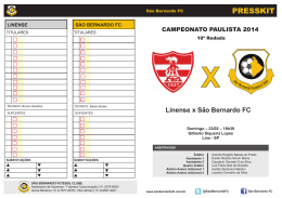 Press Kit - S&atilde;o Bernardo Futebol Clube