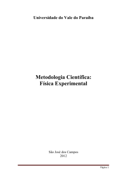 Metodologia Científica: Física Experimental