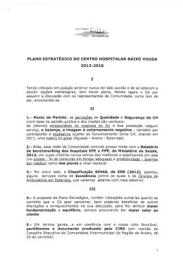 " ¡si-mim PLANO ESTRATÉGICO DO CENTRO HOSPITALAR