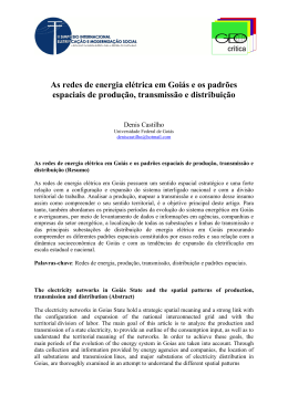 As redes de energia el&eacute;trica em Goi&aacute;s e os padr&otilde;es espaciais de
