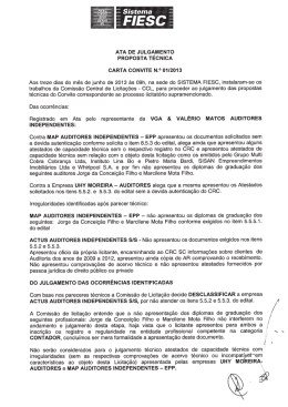 ata de julgamento proposta tecnica carta convite n.° 01/2013