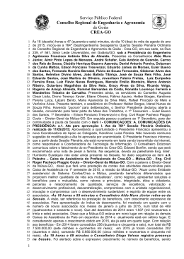 Servi&ccedil;o P&uacute;blico Federal Conselho Regional de - Crea-GO