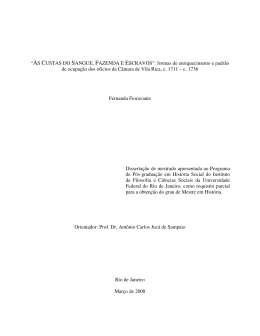 &ldquo;&Agrave;S CUSTAS DO SANGUE, FAZENDA E ESCRAVOS&rdquo;: formas de