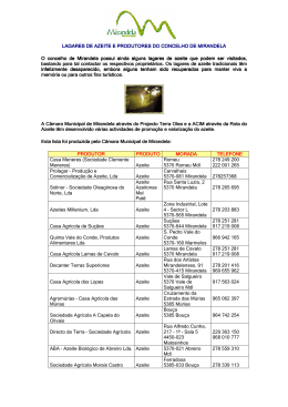 lagares de azeite e produtores do concelho de mirandela